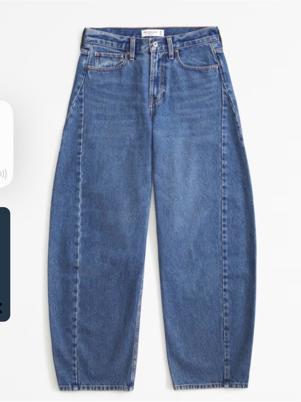 Abercrombie & Fitch Barrel Leg Light Wash Jeans Mid Rise Sz 29/8